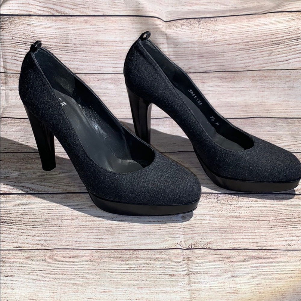 Stuart Weizmann Wool Platform Pumps 7 1/2 Bx4 - image 8